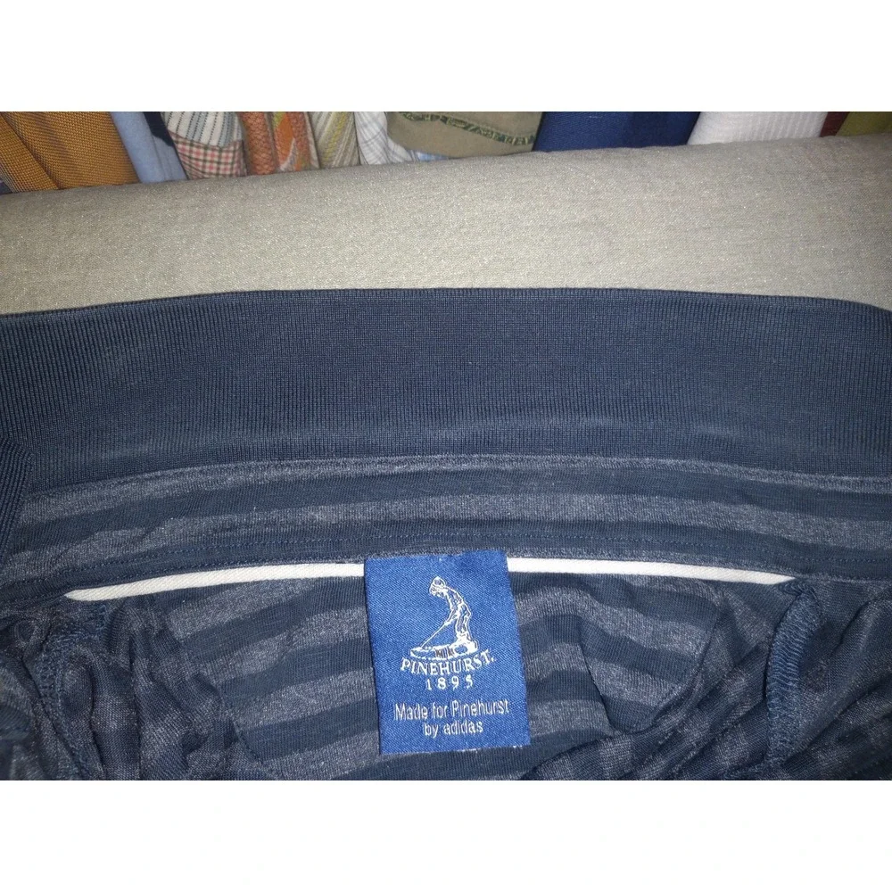 Pinehurst By Adidas Pinehurst 1895 Polo Shirt Mens Large Black Golf Performance